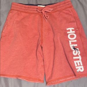 red Hollister shorts